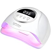 UV LED Nail Lamp with 72 Beads, 320W Nail Curing Lamps for Gel Polish with Automatic Sensor/4 Tim...