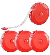 4 Pack Soft Retractable Measuring Tape,60-Inch 150cm,red Double Scale Measurement Tape,for Body M...