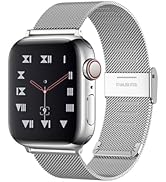 MAIRUI Stainless Steel Watch Band Compatible with Apple Watch Band Mesh Loop 38/40/41mm 42/44/45/...