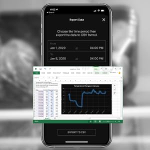 report data history export chart temperature humidity csv excel analytics tableau graph monitor