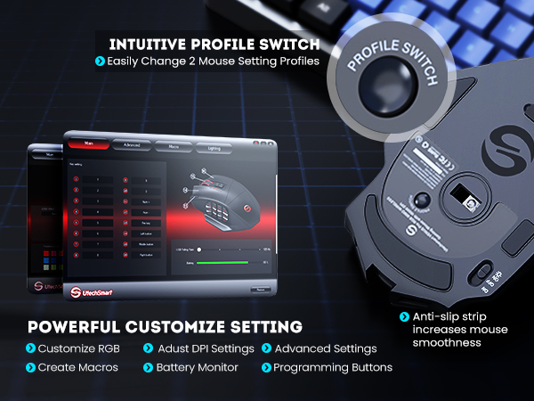 Wireless gaming mouse