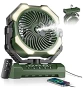 Misting Fan, Portable Camping Fans with 9oz Water Tank, 24000mAh Rechargeable Fan with 4 Speed, B...