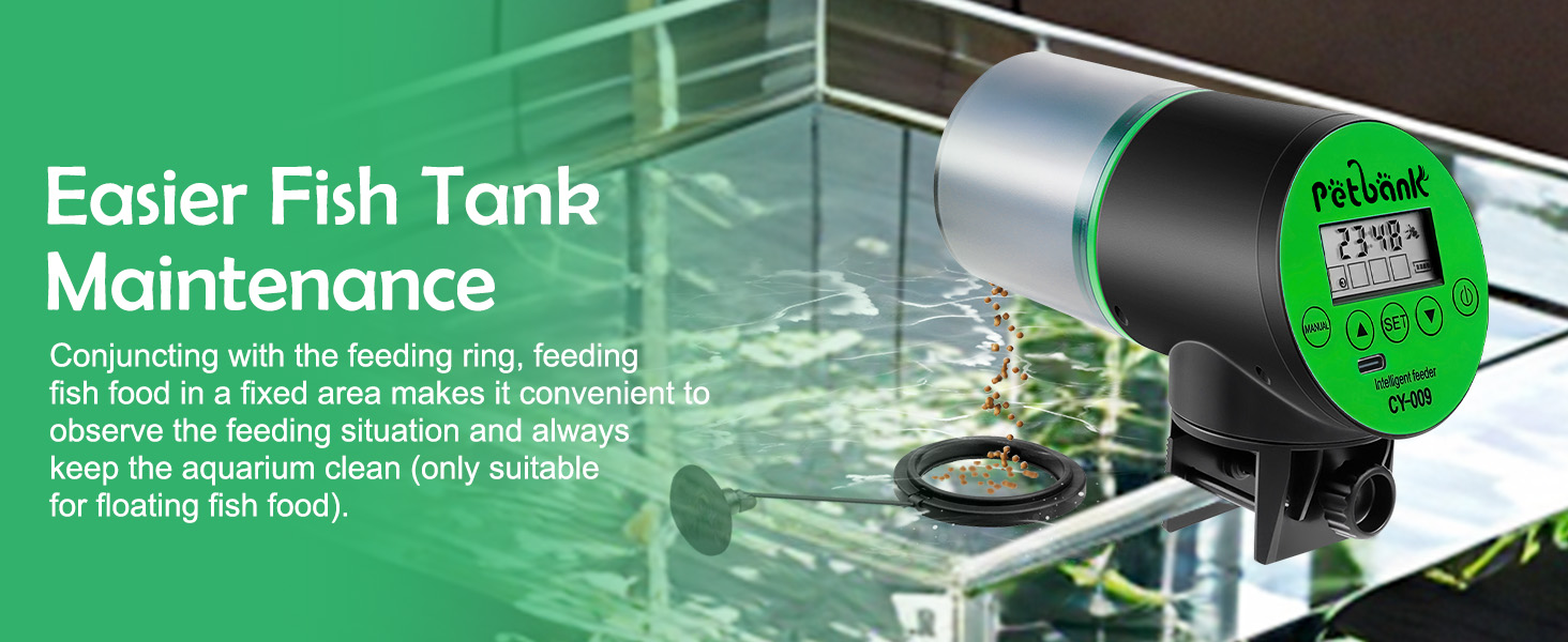 FISH FEEDER WITH FEEDING RINGS