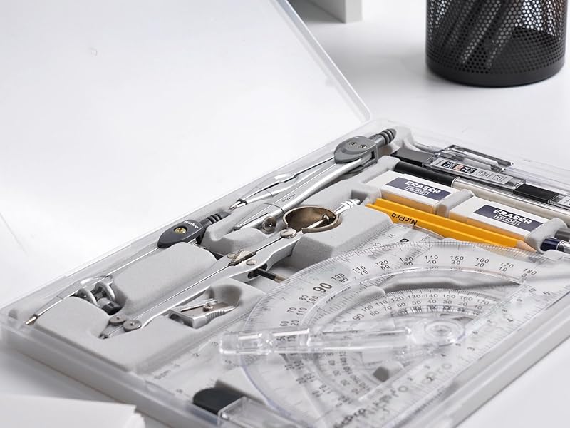 protractor and compass set