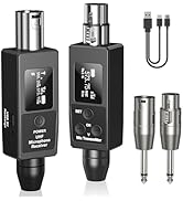 Wireless Microphone Transmitter Receiver System UHF Wireless XLR Transmitter and Receiver for Dyn...