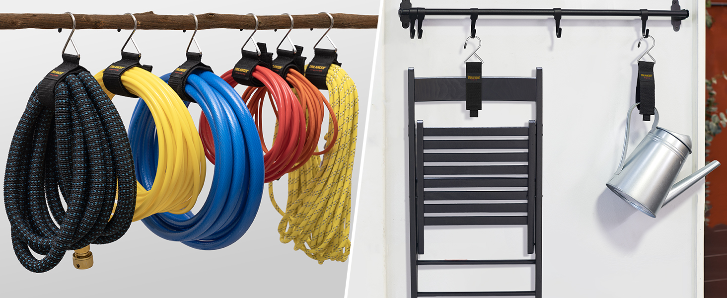 Trilancer Hook-and-Loop Storage Straps with Metal Hook to Hang