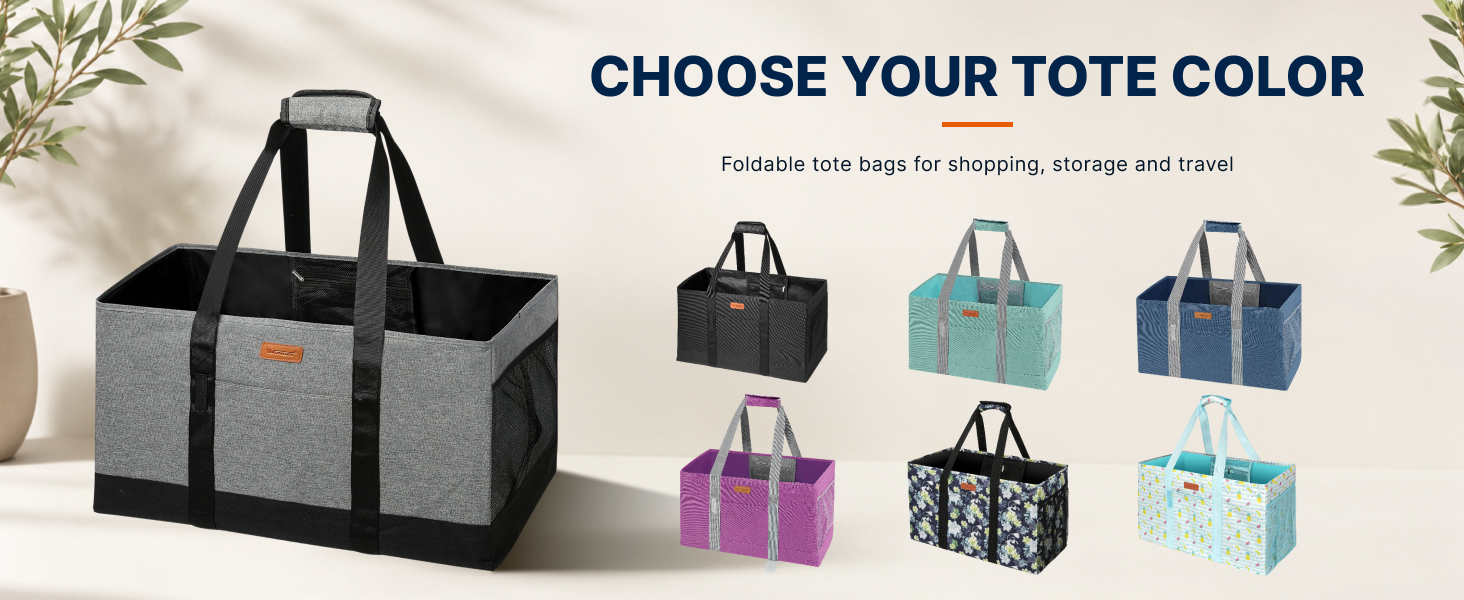 WONDAY Extra Large Foldable Grocery Tote Bag