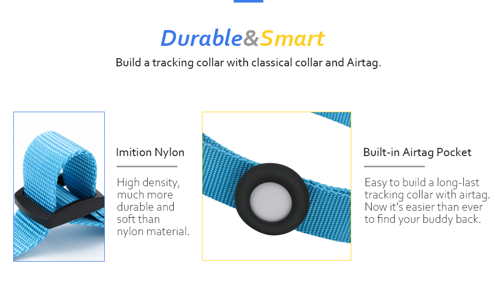 airtag dog collar for small medium big large dogs