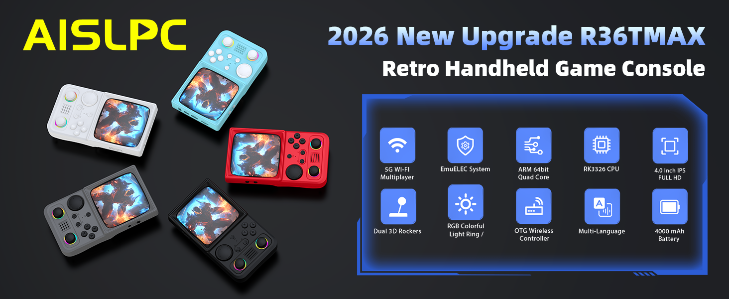 retro handheld game console gaming video consoles stick retroid pocket games hand held gameboy