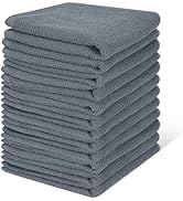 INFICRIME 12 Pack 100% Cotton Wash Cloth, 12x12 Inch Highly Absorbent and Soft Feel Fingertip Tow...