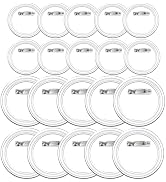 Clear Button Pins Plastic for Crafts - 20 Pack Circle Acrylic Round Button DIY Design, Blank Pins...