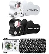 JARLINK 3 Pack Jewelers Loupe, 30X 60X 90X Illuminated Jewelers Eye Magnifier and Magnifying Glas...