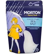 Morton Sea Salt Coarse Grain, All-Natural Sea Salt for Grinder Refill & Finishing, 1 lb Resealabl...