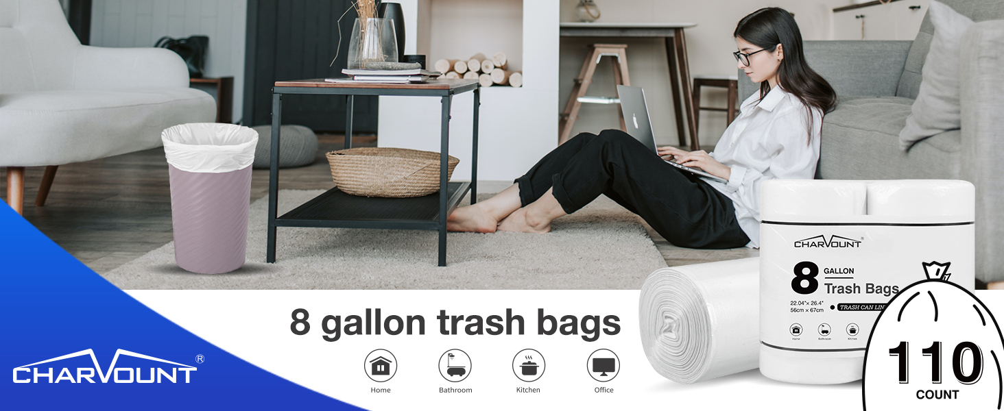 trash Bags 8 gallon