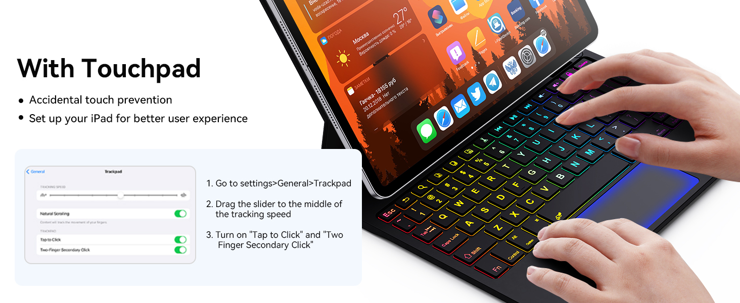 iPad 11th 10th Generation Case with Keyboard