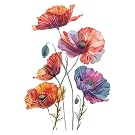 Wall Stickers DIY Flower Wall Decal Removable Waterproof Wall Art