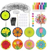 Nlicrst 32 Sets Flower DIY Sun Catcher Crafts Decorations, Sun Catcher Kits for Adults Window Art...