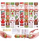 Naler 8 Pack Christmas Non-Snap Cracker Party Favors with Christmas Characters -15x2.5in, Xmas Po...