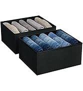 DIMJ Wardrobe Clothes Organizer Foldable Jeans Drawer Organizer, Closet Organizers and Storage Bo...