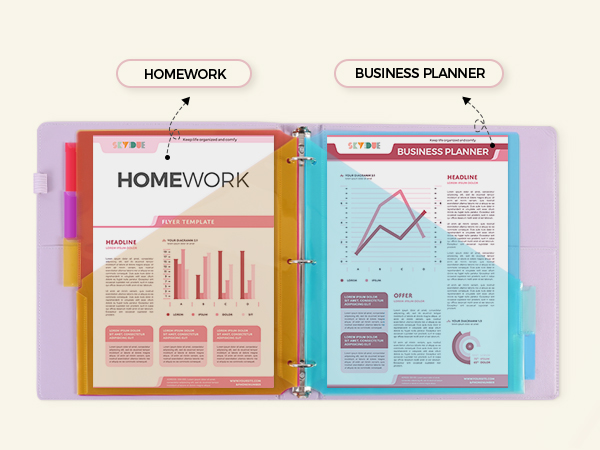 binder dividers with pockets
