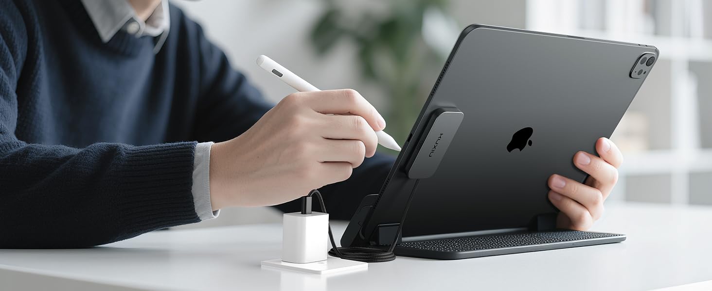 KUXIU Megnetic Wireless Charger, 35W Fast Charging Block with 5.56ft USB C to C Charger Cable