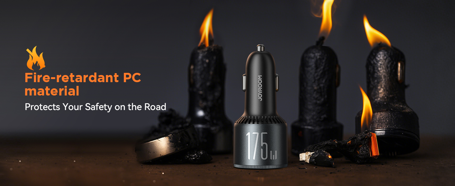 fireproof material joyroom car charger usb c fast charge