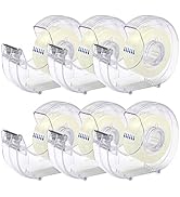 OWLKELA - 6 Pack Clear Tapes and Refillable Dispensers, Transparent Tape Refills, Office Tape wit...