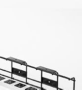 1 Pack DELAMU Under Desk Cable Management Tray, Metal Cord Cable Organizer for Desk, Easy Install...