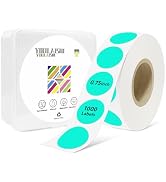 YOULAISHI 3/4 Inch Circle Dot Stickers 1000 PCS Color Coding Thermal Labels Dots Writable Printab...