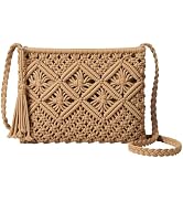 Sightor Beach Crossbody Bag for Women Summer Boho Handbag Vacation Crochet Woven Bag