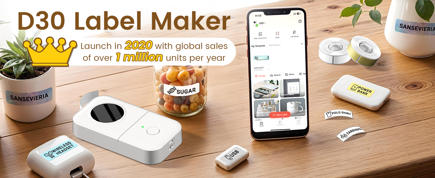 Bluetooth Label Maker Machine with Tape