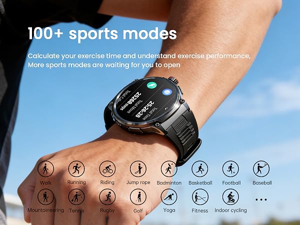 100+ Sports Modes fitness tracker