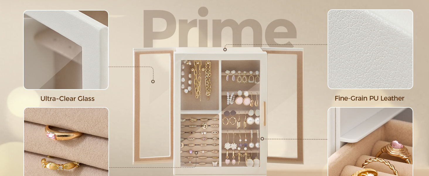 glimmloop jewelry box white prime detial