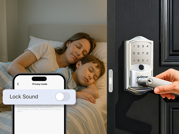 keypad door lock with handle