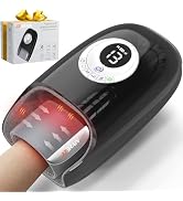 JZBRAIN Hand Massager with Heat and Compression : Full Hand & Wrist Massage, Cordless Electric Ha...