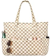 oscaurt Beach Bags for Women Large Waterproof Sandproof Beach Tote Swim Pool Bag with Zipper for ...