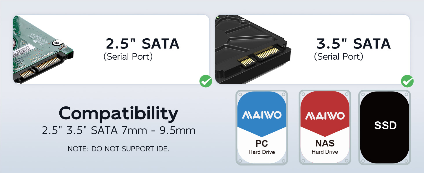 external hard drive enclosure sata to usb 3.5 2.5 hdd enclosure drive bay WD RED BLUE PRO NAS