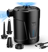 Air Pump for Inflatables,Air Mattress Pump,5200mAh Battery,Camping Essentials,Electric Air Pump,4...