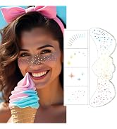 Glitter Freckles, 32 Pcs Sparkle Glitter Freckles Face Tattoo for Women Girls Gold Temporary Face...