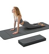 ILILI Foldable Yoga Mat 71 * 24 * 0.3'' - TPE Non-Slip Fitness Mat for Home,Waterproof & Lightwei...