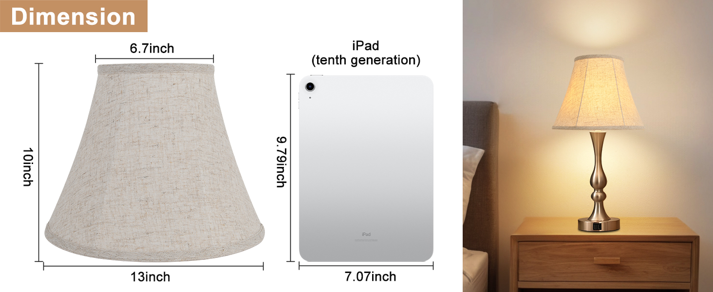 Lamp Shade Set with 2 Lamp Harps – 2-Pack