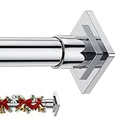 CorkLatta Chrome Shower Curtain Rod Spring Tension 30 to 80 Inch,1 Inch Diameter Adjustable Showe...