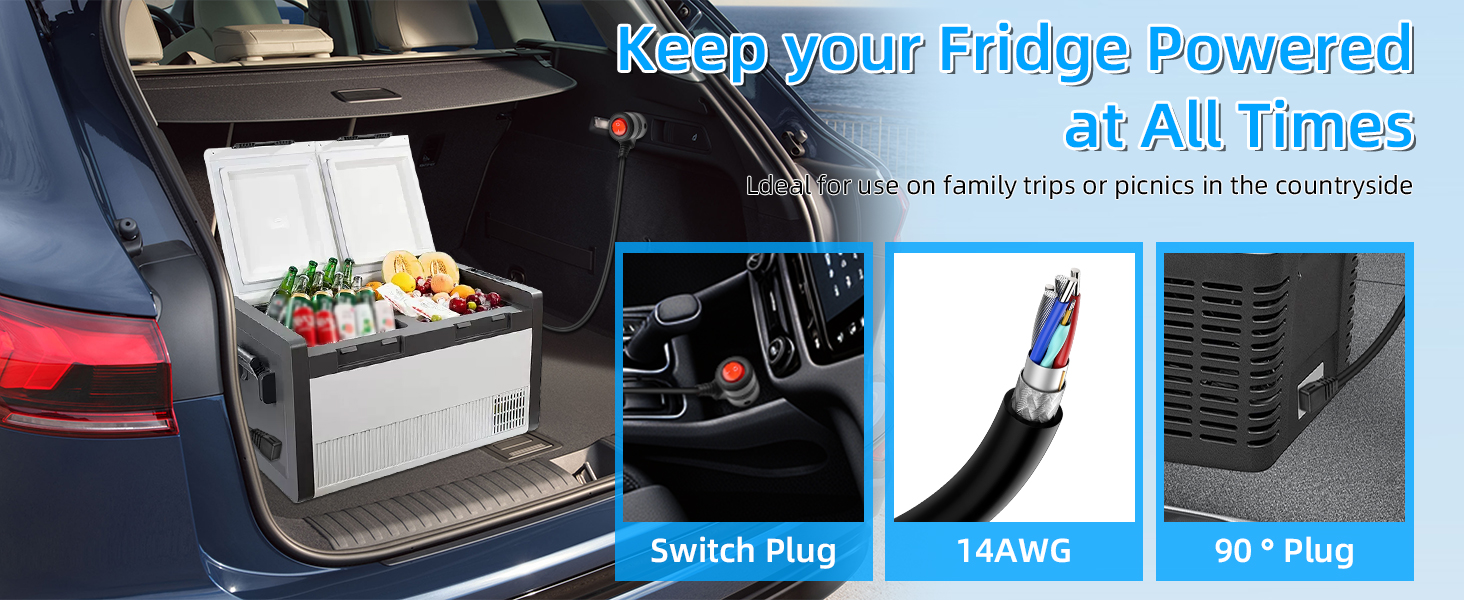 12v refrigerator power cord