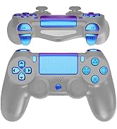 eXtremeRate Chameleon Purple Blue Classical Symbols Custom Replacement Full Set Buttons for ps4 S...