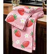 Miss Adola 2pcs Waffle Kitchen Towels - 16x26 Inch Cotton Waffle Weave Dish Cloths Set of 2 with ...