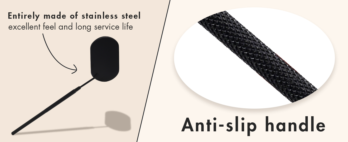 The entire lash mirror is made of premium stainless steel