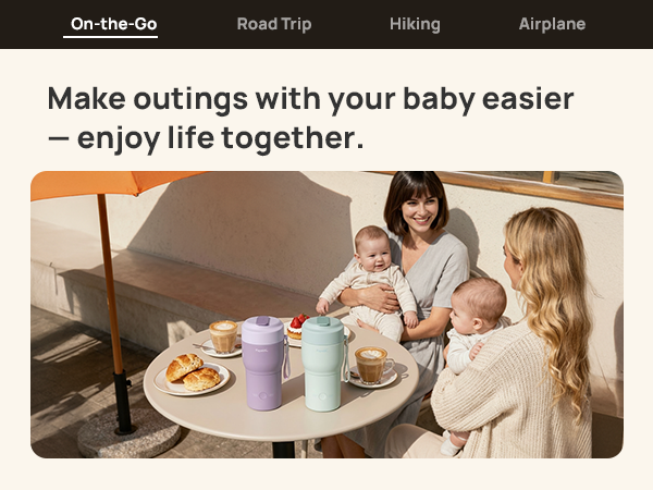 Papablic Pro Portable Bottle Warmer on the go