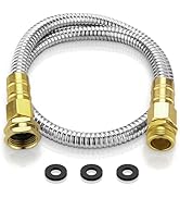 Rosy Earth Garden Hose 3 FT, 304 Stainless Steel Metal Water Hose, Heavy Duty Flexible Leader Hos...