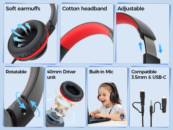 Headphones wired
