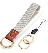 Fishent Stretchy Key Chain, Cute Keychain Wristlet, Upgraded Woven Wrist Lanyard for Keys, Key Ch...